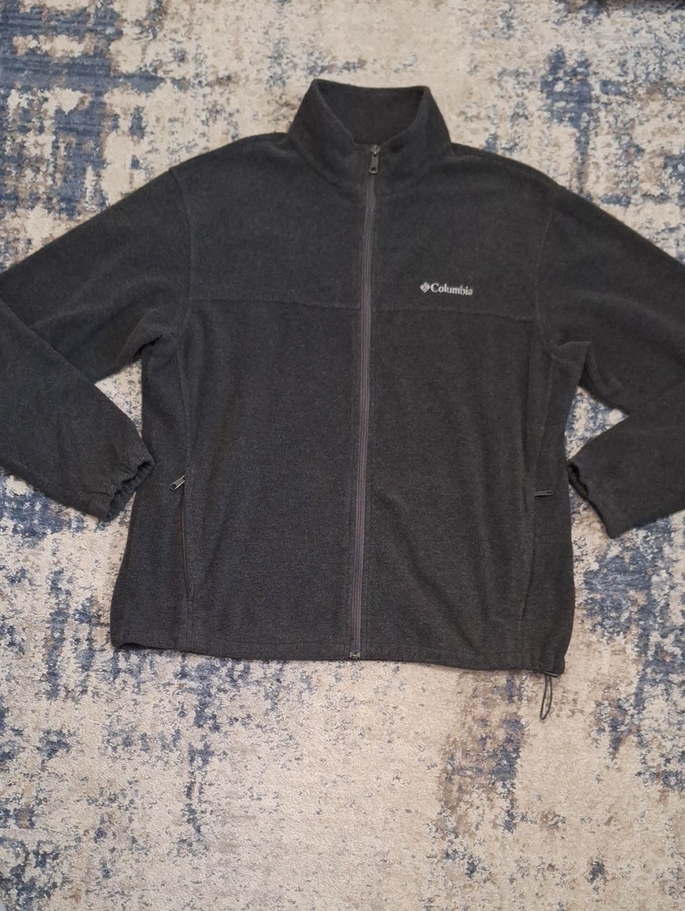 Columbia Men's Charcoal Gray Full-Zip Fleece Jacket Size XL